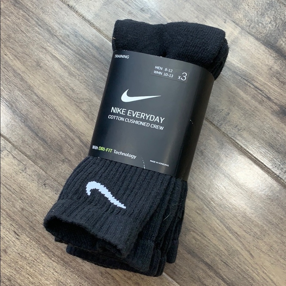 NIKE 3 pairs set EVERYDAY COTTON CUSHIONED CREW SOCKS